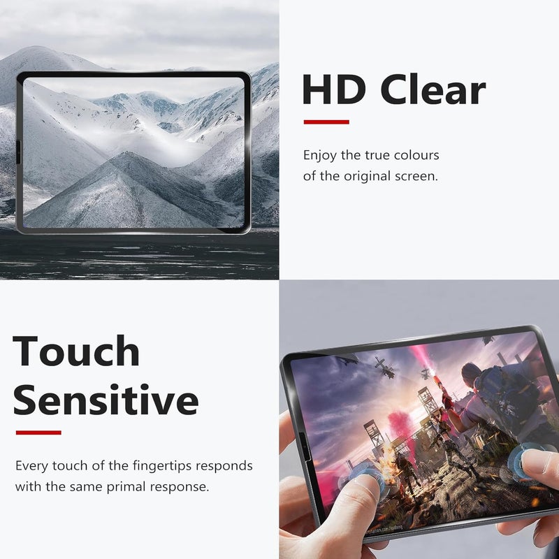 bersem Screen Protector Compatible with iPad Pro 12.9 Inch (2022 &2021&2020&2018 Models) Tempered Glass, Ultra Clear, Anti-Scratch, Case Friendly, EZ Kit, 1 Pack - Image 5